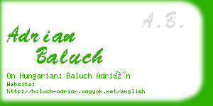 adrian baluch business card